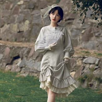 Mansley Vintage Lolita Style Dress OP by Withpuji (WJ19)